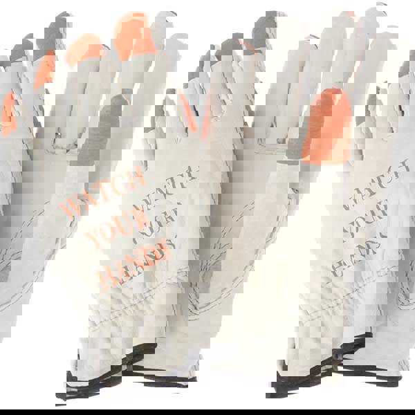 Size 2XL Leather Abrasion Protection Work Gloves